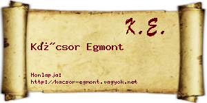 Kácsor Egmont névjegykártya